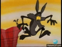 Wile E Coyote falling